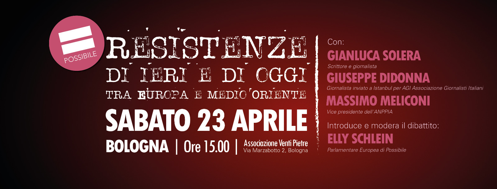 Resistenze di ieri e di oggi tra Europa e Medio Oriente