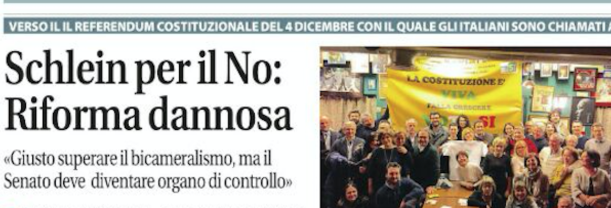 Libertà di Piacenza: “Schlein per il No: Riforma dannosa”