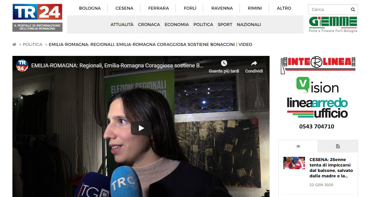 TR24 – EMILIA-ROMAGNA: Regionali, Emilia-Romagna Coraggiosa sostiene Bonaccini | VIDEO