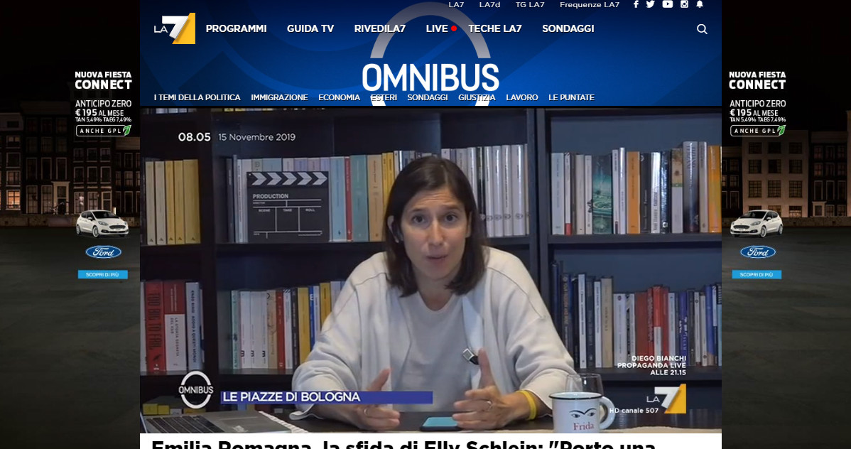 Omnibus La7 – Emilia Romagna, la sfida di Elly Schlein: “Porto una proposta ecologista e progressita. Dialogheremo con il PD”