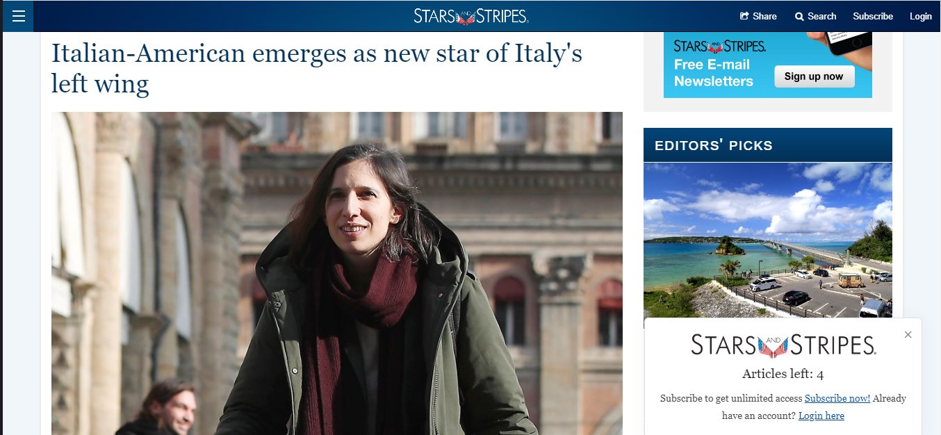 Stars and Stripes – Italian-American emerges as new star of Italy’s left wing