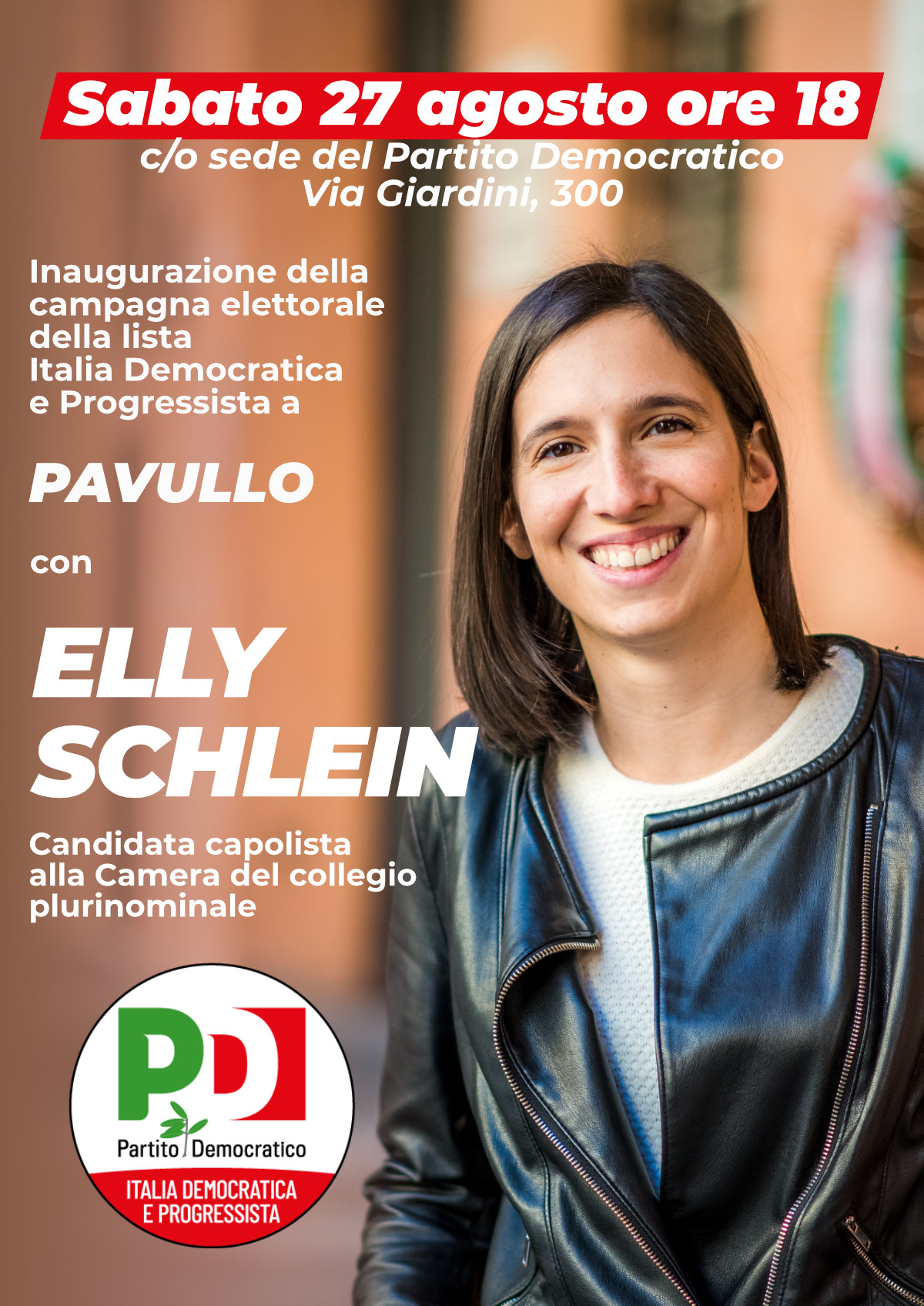 Elly Schlein a Pavullo