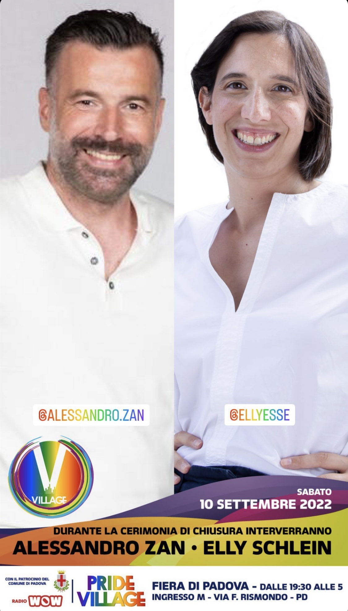 Elly Schlein a Padova con Alessandro Zan
