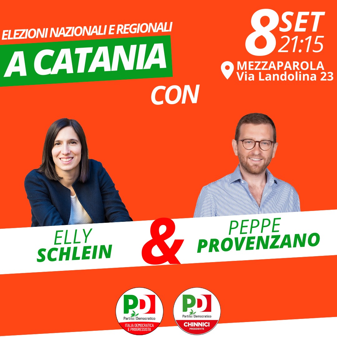 Elly Schlein a Catania con Peppe Provenzano