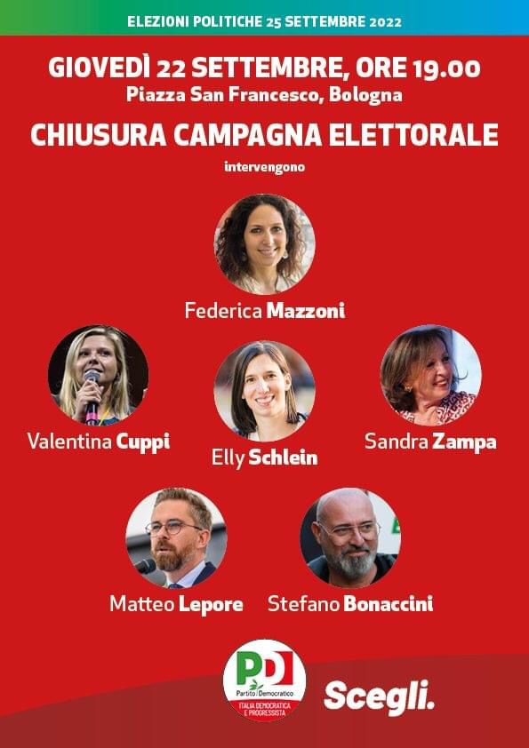 Chiusura Campagna Elettorale a Bologna