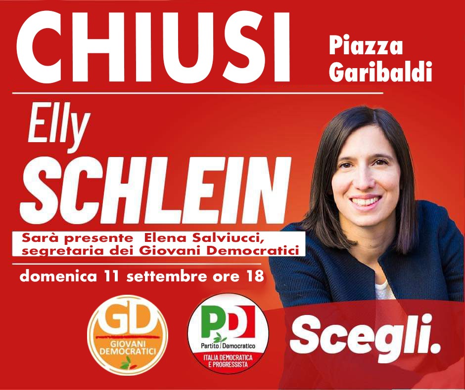 Elly Schlein a Chiusi
