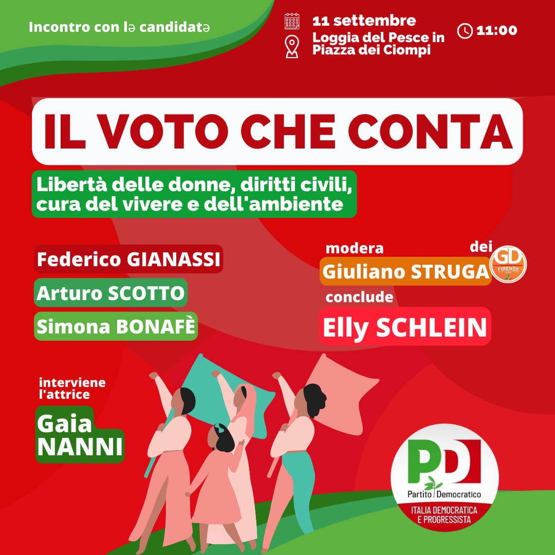 Elly Schlein a Firenze