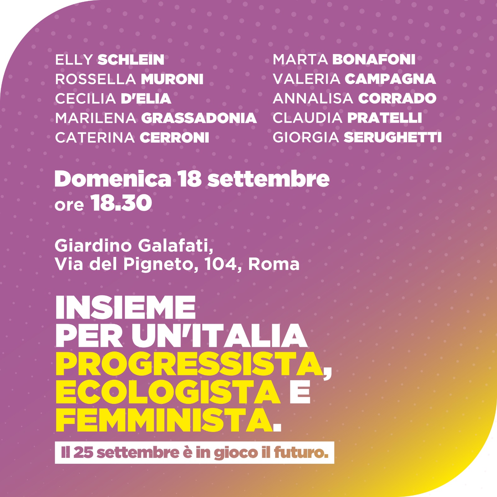 Insieme per un’Italia progressista, ecologista e femminista