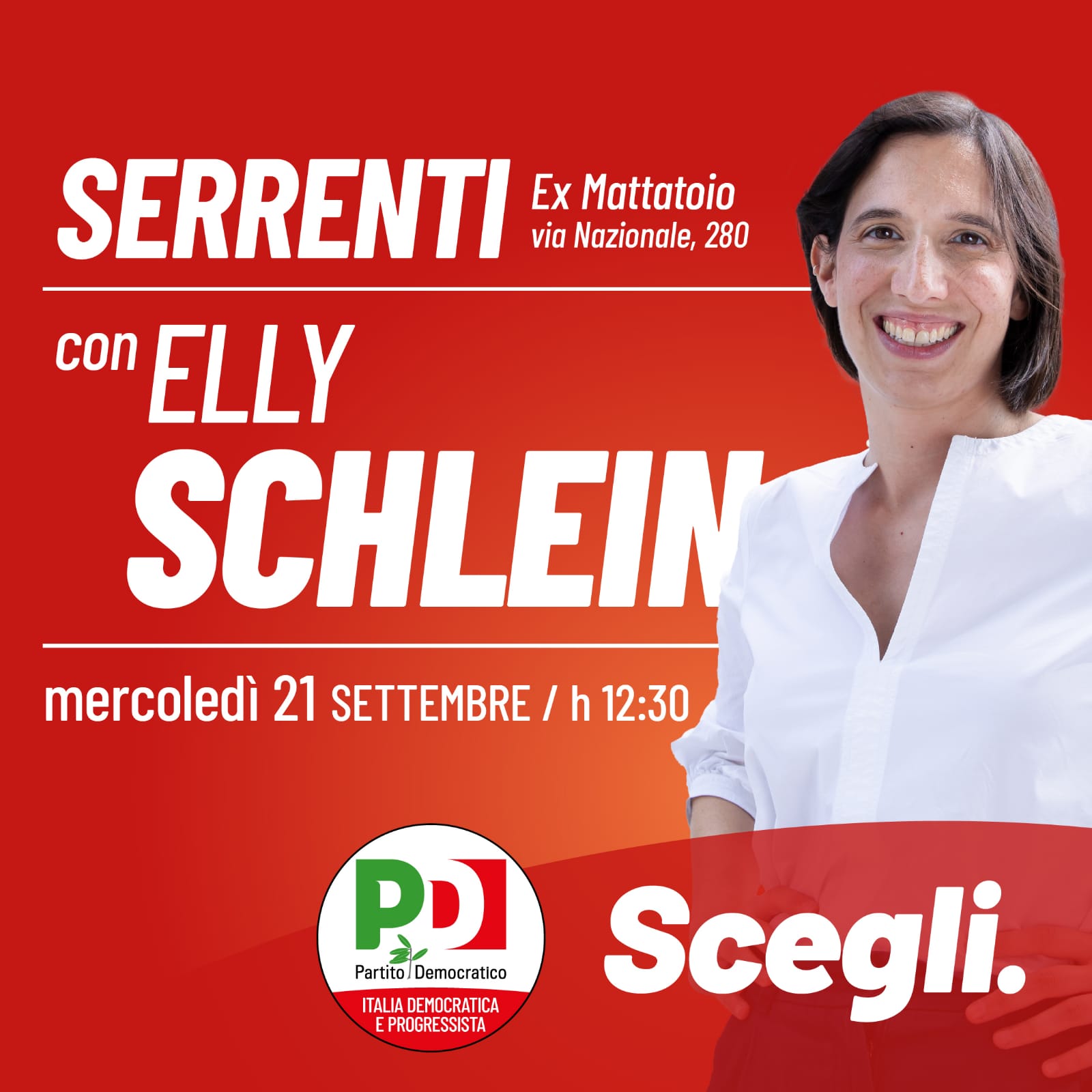 Elly Schlein a Serrenti (SU)