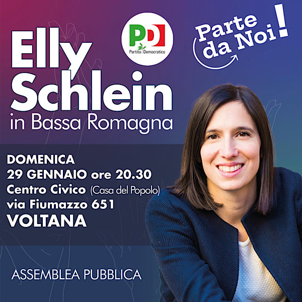 Elly Schlein in Bassa Romagna