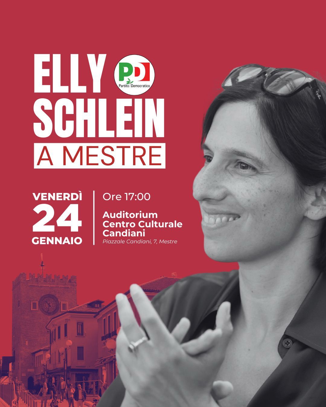 Elly Schlein a Mestre
