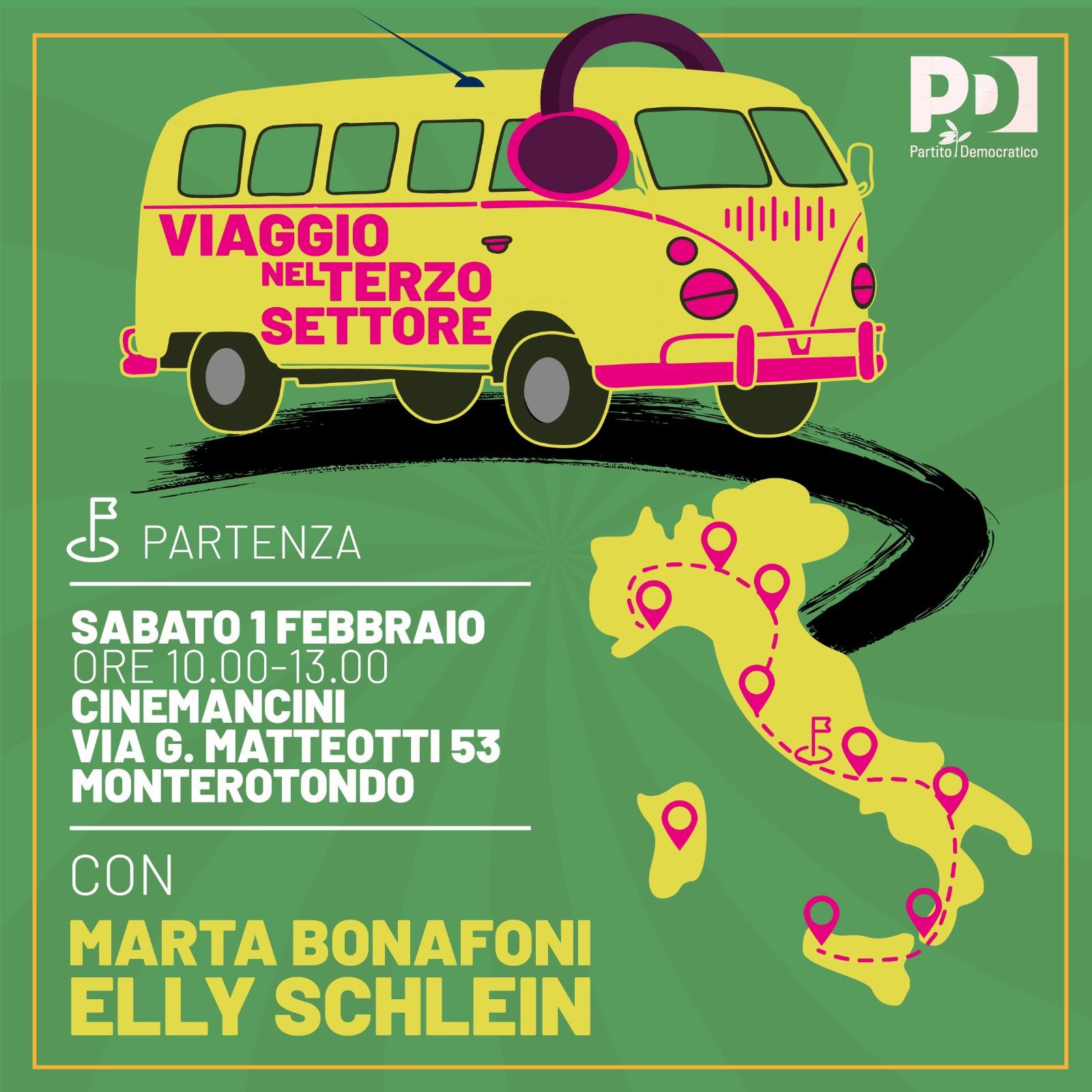 Elly Schlein a Monterotondo - viaggio nel Terzo Settore