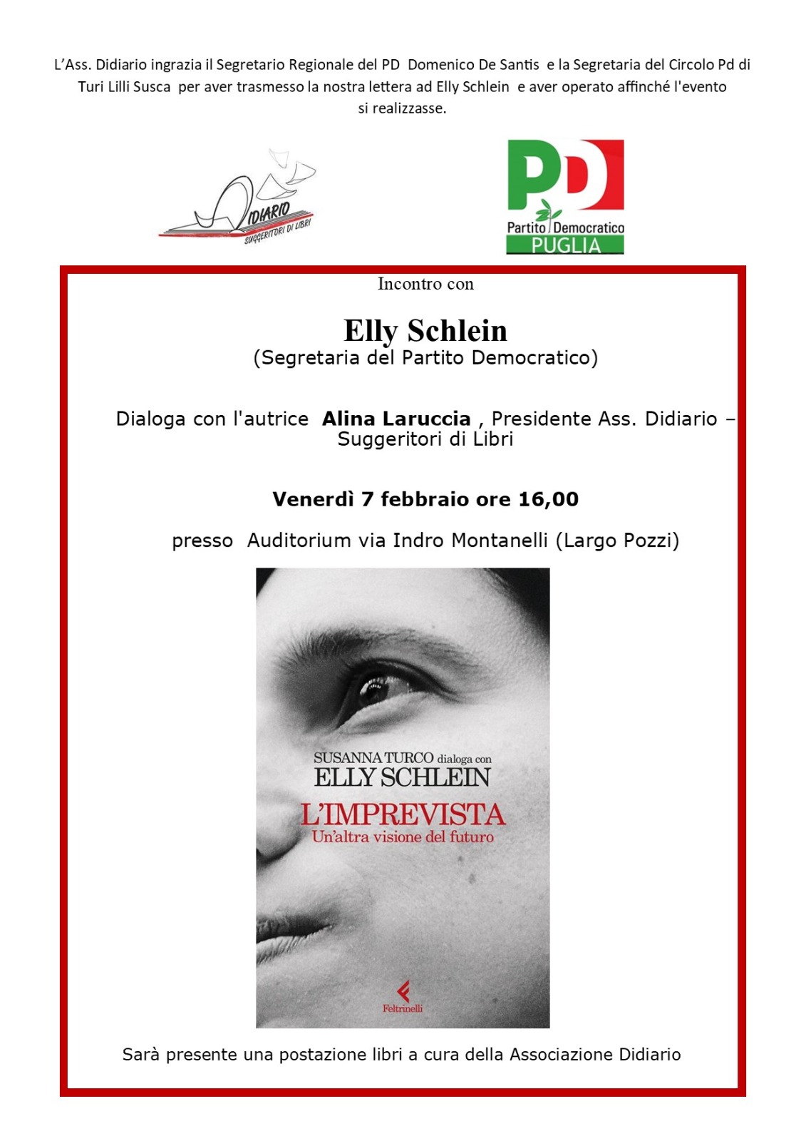Elly Schlein a  Turi