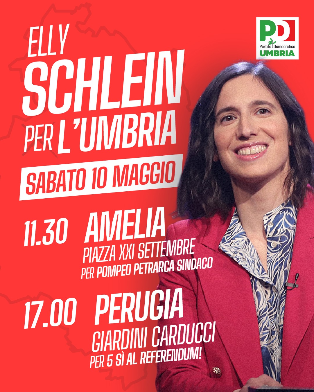 Elly Schlein per L'Umbria