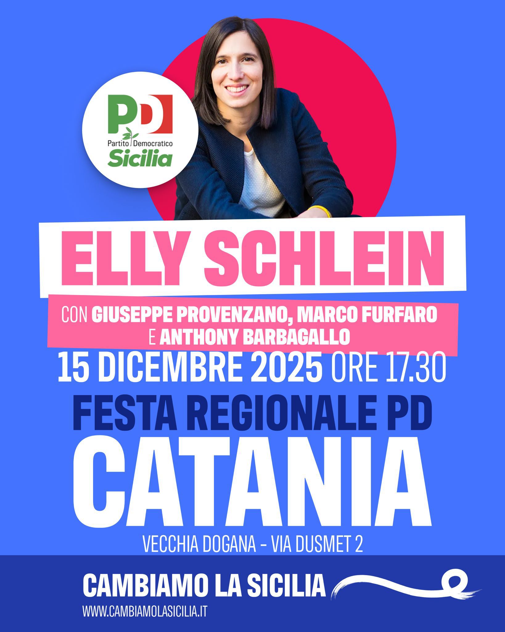 Elly Schlein a Catania - Festa Regionale PD