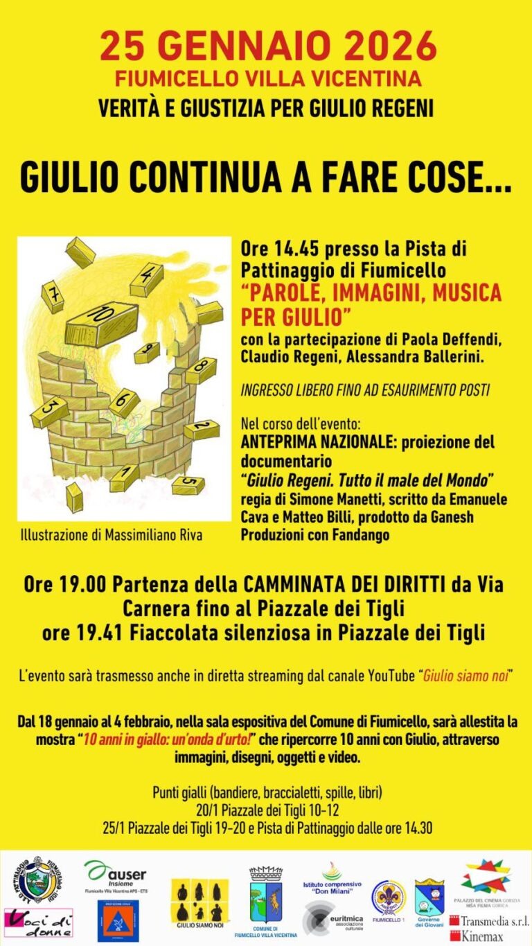 Elly Schlein a Fiumicello "PAROLE, IMMAGNI, MUSICA PER GIULIO"