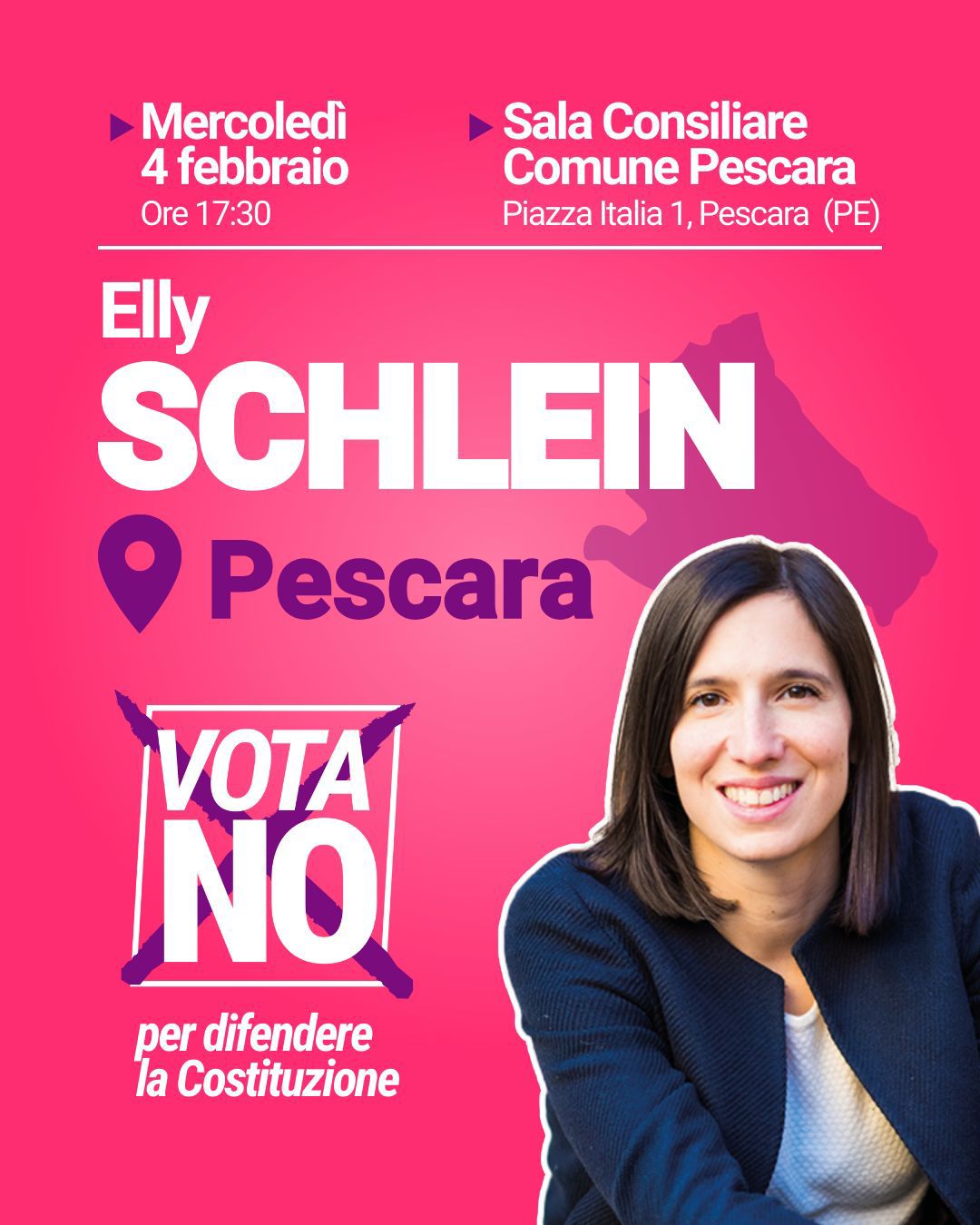 Elly Schlein a Pescara