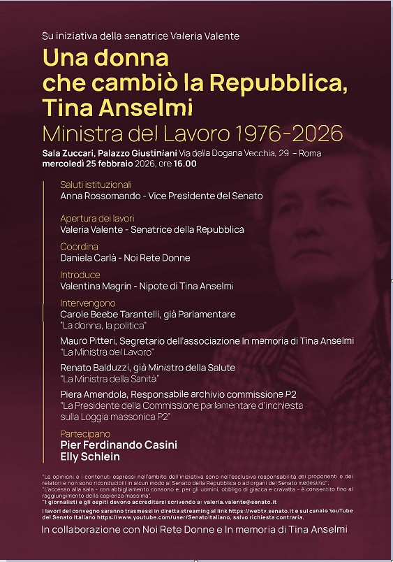 Elly Schlein - Iniziativa su Tina Anselmi
