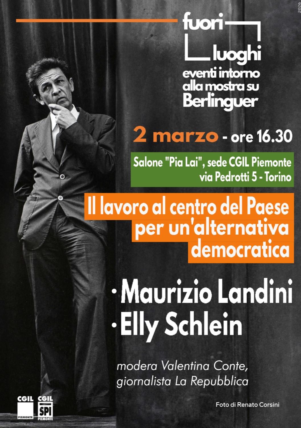 Elly Schlein a Torino con Maurizio Landini