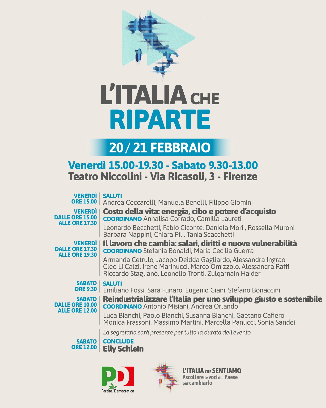 Elly Schlein a Firenze