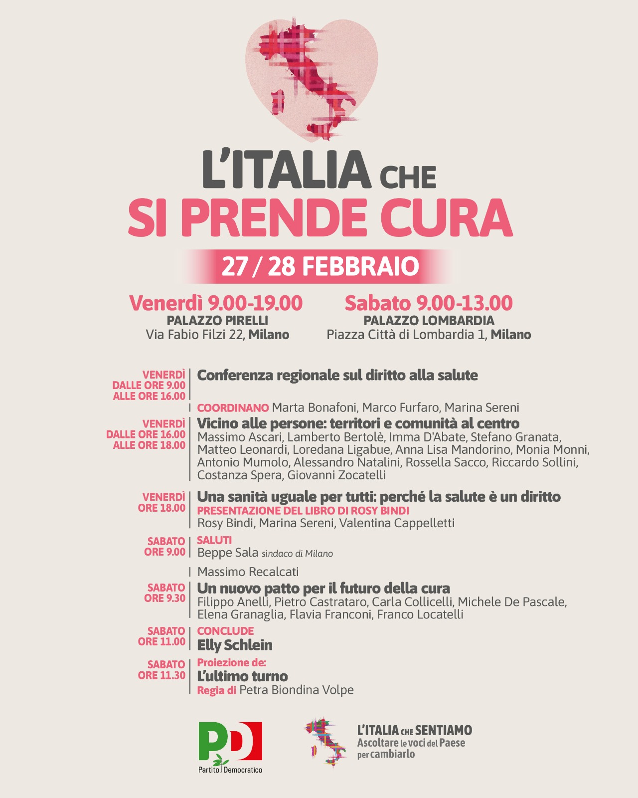 Elly Schlein a Milano - "L'Italia che si prende cura"