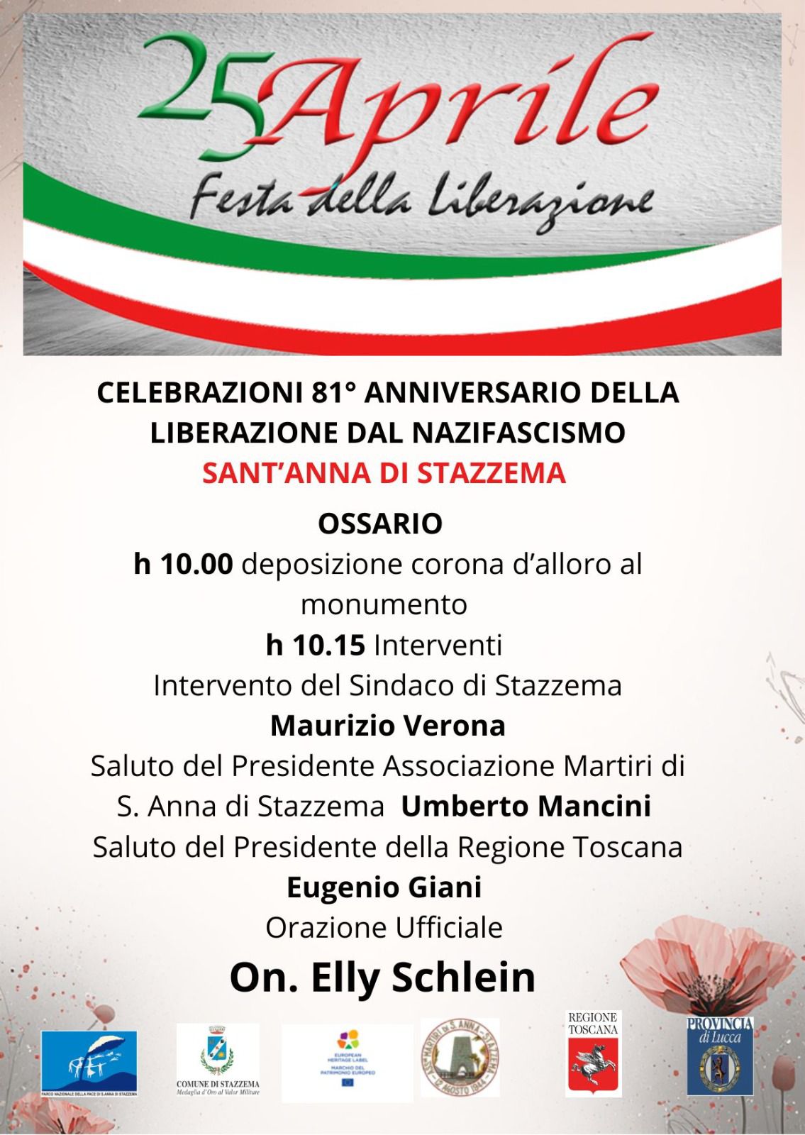 Elly Schlein a Sant'Anna di Stazzema (LU)