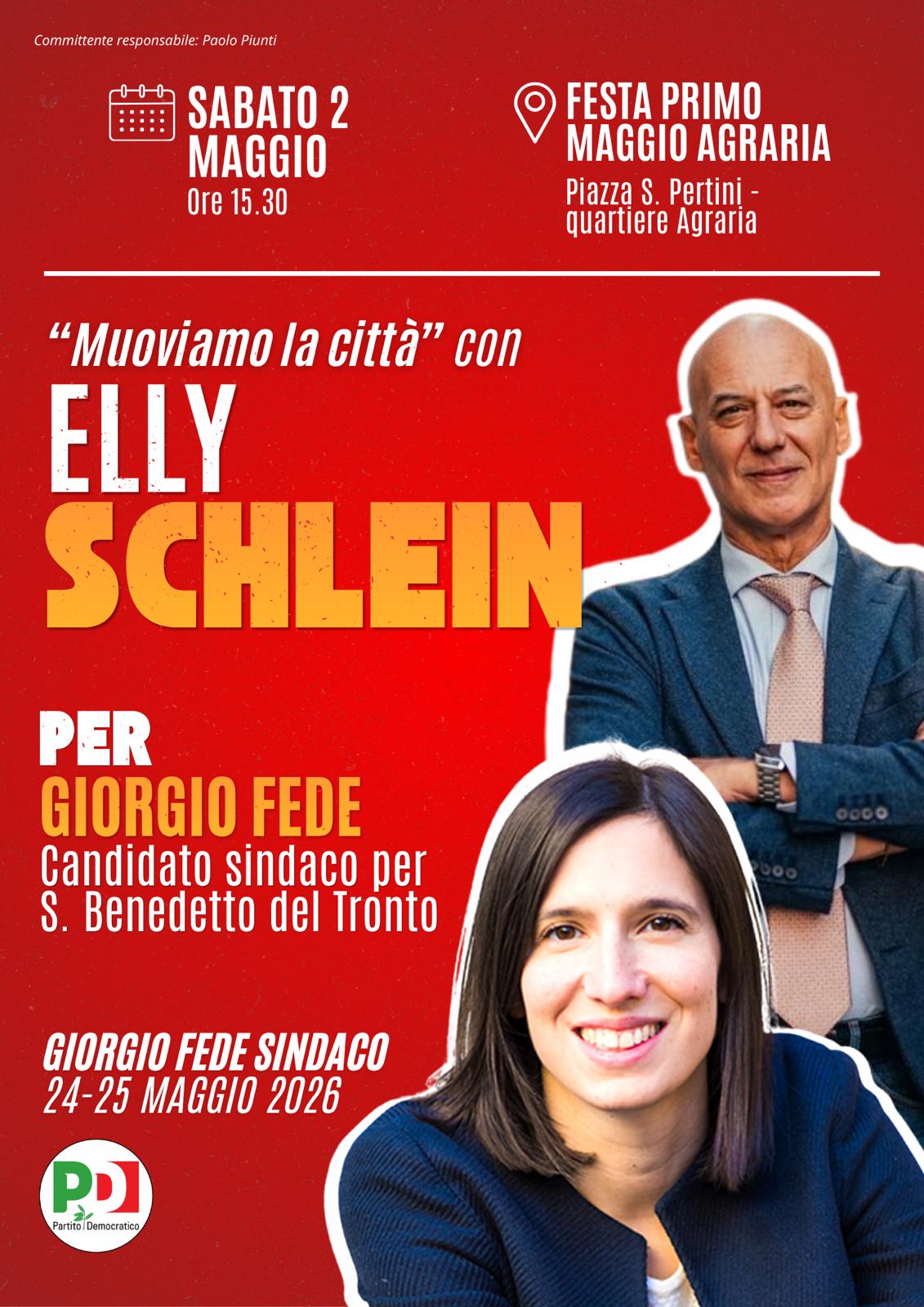 Elly Schlein a San Benedetto del Tronto (AP)
