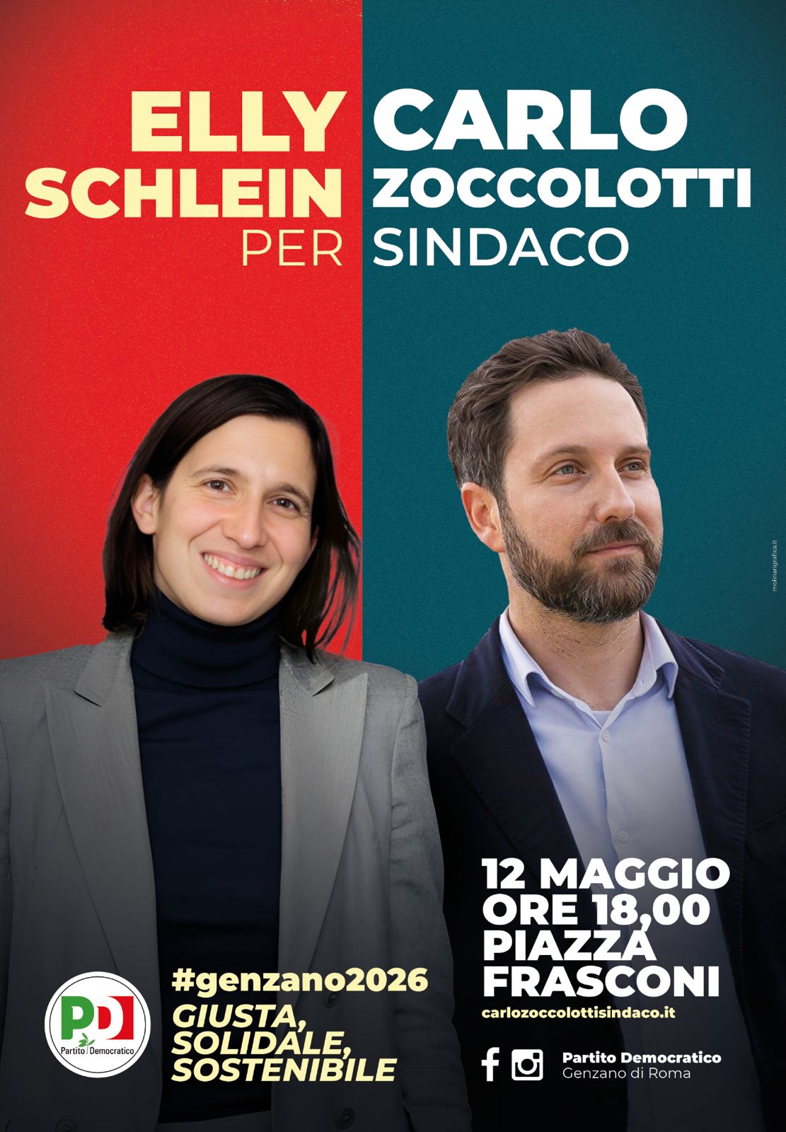 Elly Schlein a Genzano di Roma
